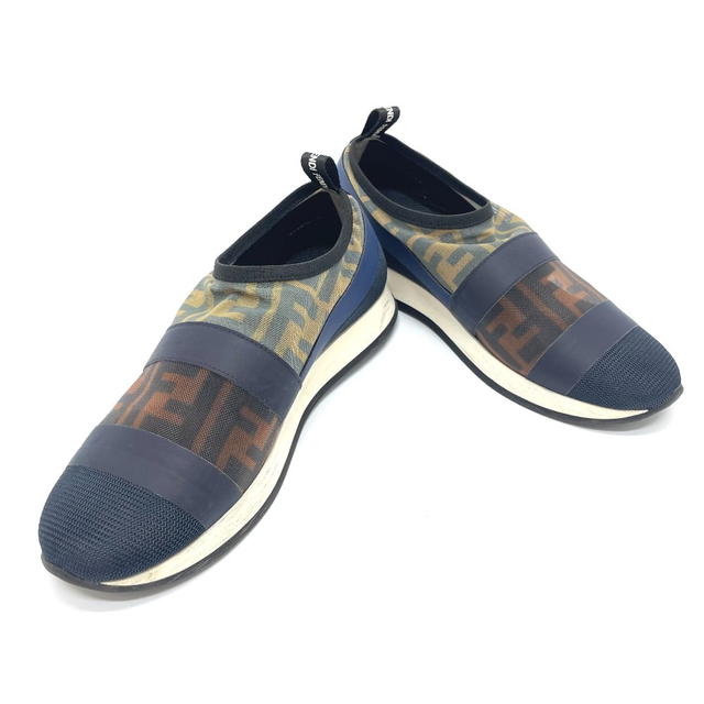 Fendi FENDI Sports Zucca FF Sneakers mesh Brown x navy - view 2