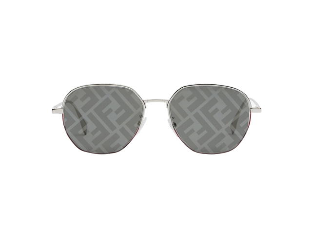 Fendi Fendi Travel Palladium-Coloured Sunglasses In Palladium-Finish Metal With Grey Lenses - view 1