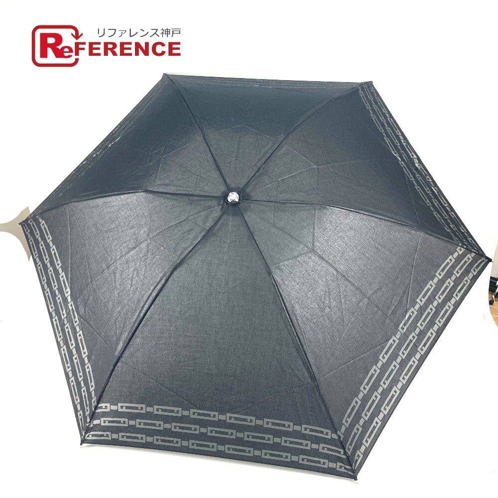 Fendi FENDI Umbrella logo Folding umbrella umbrella Nylon Black