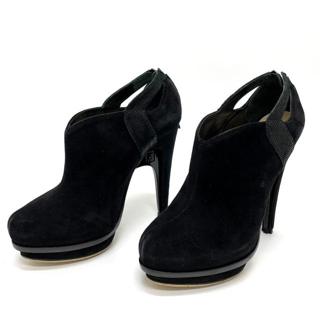 Fendi FENDI VERO CUOIO High Heels Boots Bootie Leather Black - view 1