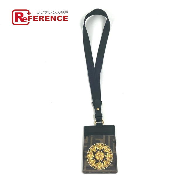 Fendi FENDI Versace collab FENDACE Zucca Business card holder with strap Card Case - view 1