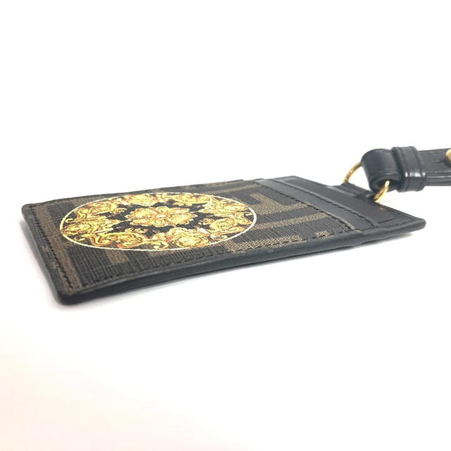 Fendi FENDI Versace collab FENDACE Zucca Business card holder with strap Card Case - view 3