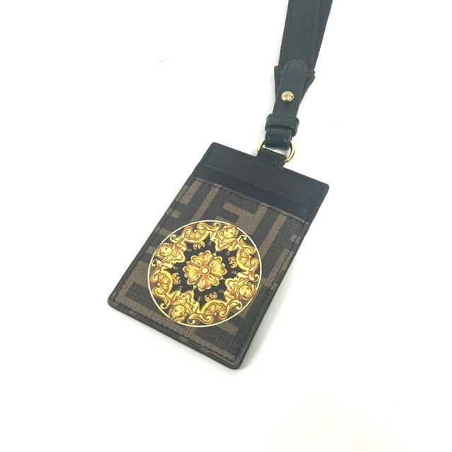Fendi FENDI Versace collab FENDACE Zucca Business card holder with strap Card Case - view 5