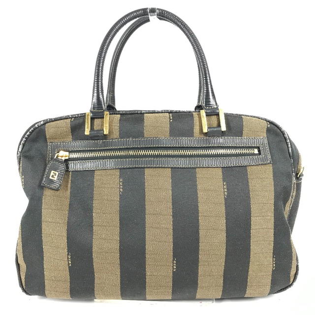 Fendi FENDI vintage Pecan Bag Hand Bag Leather/Canvas Black/khaki - view 2