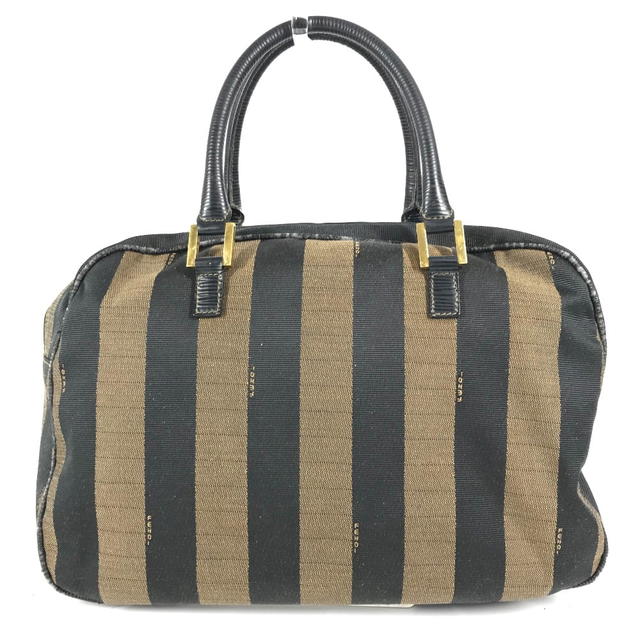 Fendi FENDI vintage Pecan Bag Hand Bag Leather/Canvas Black/khaki - view 3