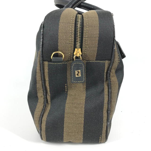 Fendi FENDI vintage Pecan Bag Hand Bag Leather/Canvas Black/khaki - view 4
