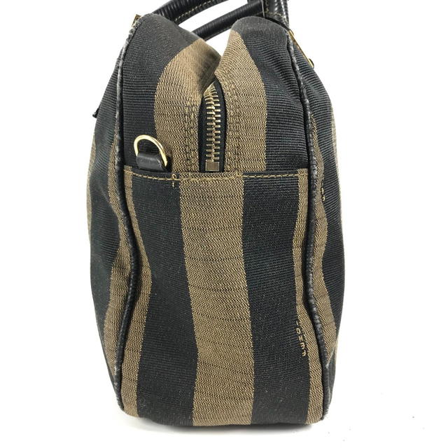 Fendi FENDI vintage Pecan Bag Hand Bag Leather/Canvas Black/khaki - view 5