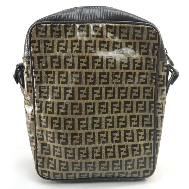 Fendi FENDI vintage Zucca FF pattern logo stamp Cross body Shoulder Bag Vinyl Leather - view 2