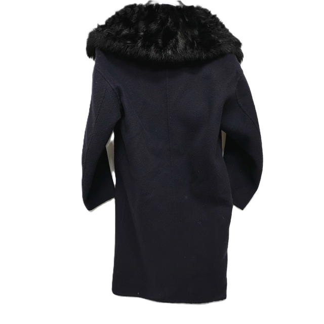 Fendi FENDI Women's Mouton/Fur Long Coat Black/Navy - view 2