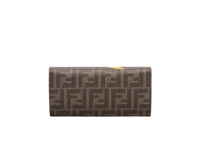 Fendi Fendi x FRGMT x POKÉMON Continental With Chain In Brown FF Fabric Wallet With Palladium-Finish Metalware - view 4