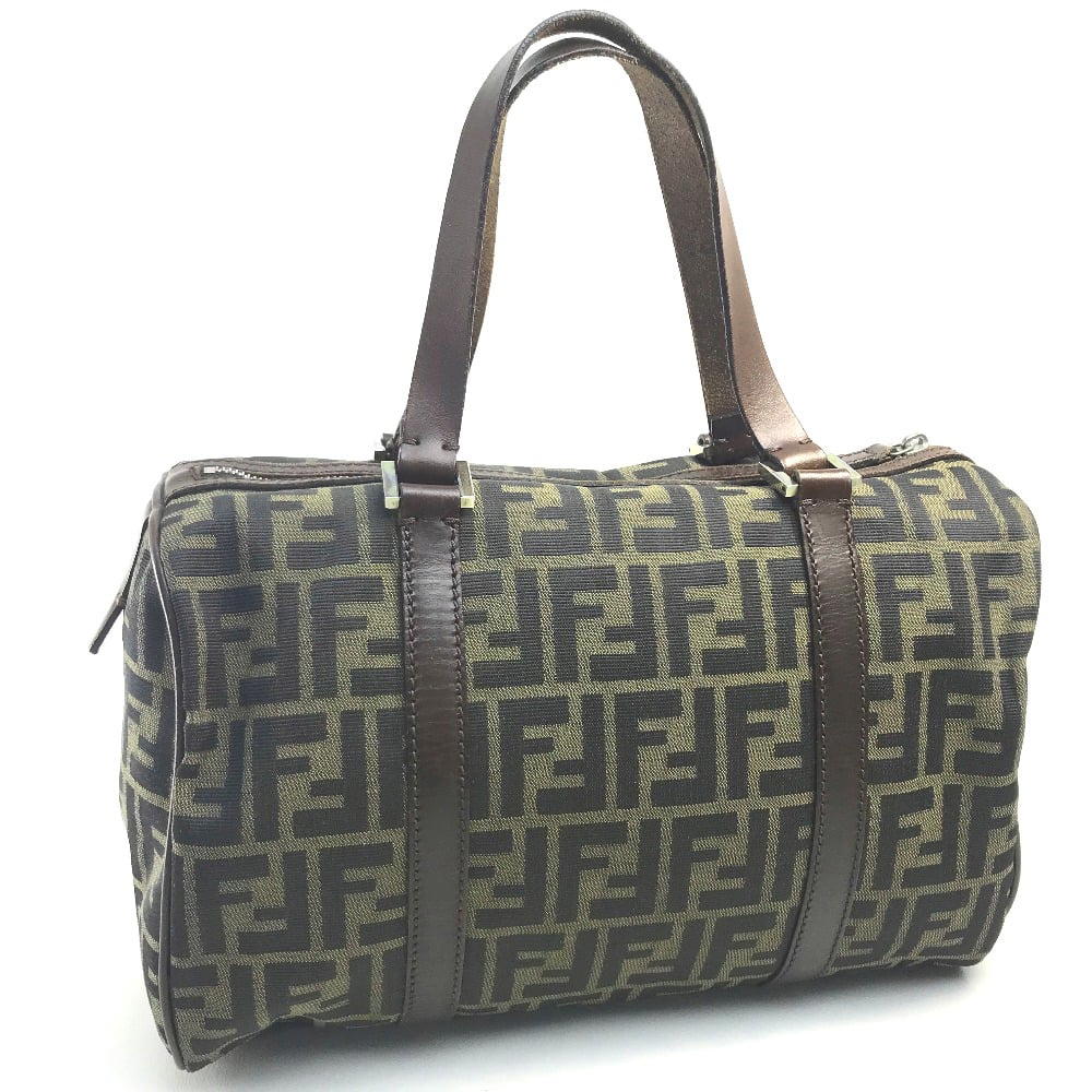 Fendi FENDI Zucca FF pattern Mini Duffle Bag Hand Bag Canvas/Leather Brown