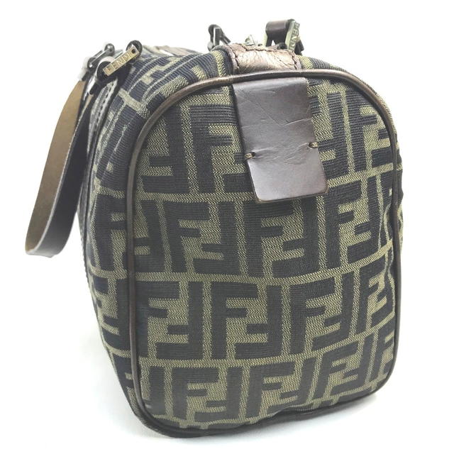Fendi FENDI Zucca FF pattern Mini Duffle Bag Hand Bag Canvas/Leather Brown - view 2