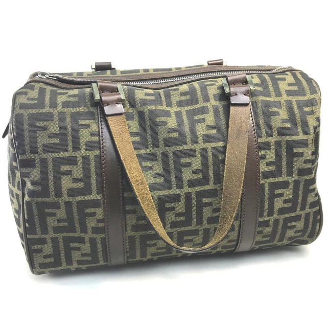 Fendi FENDI Zucca FF pattern Mini Duffle Bag Hand Bag Canvas/Leather Brown - view 3