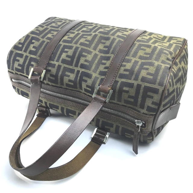 Fendi FENDI Zucca FF pattern Mini Duffle Bag Hand Bag Canvas/Leather Brown - view 4