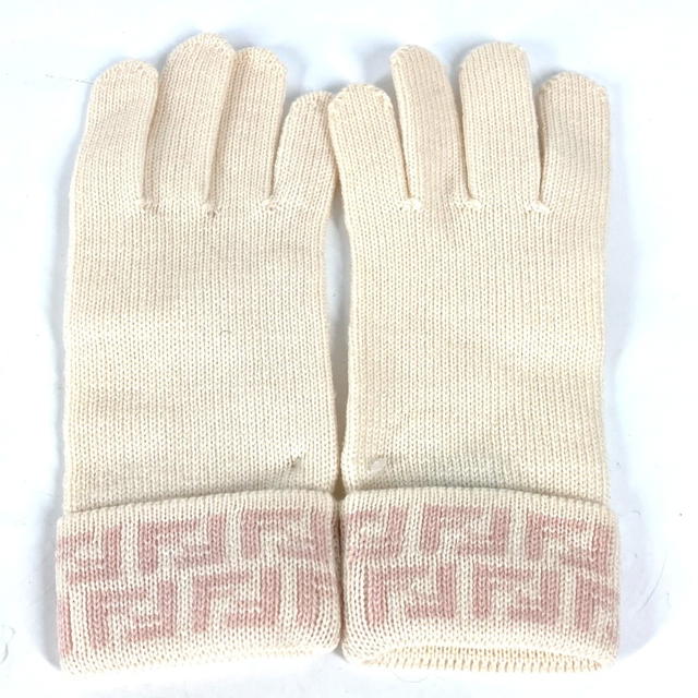 Fendi FENDI Zucca Glove gloves wool pink/Beige Unused - view 2