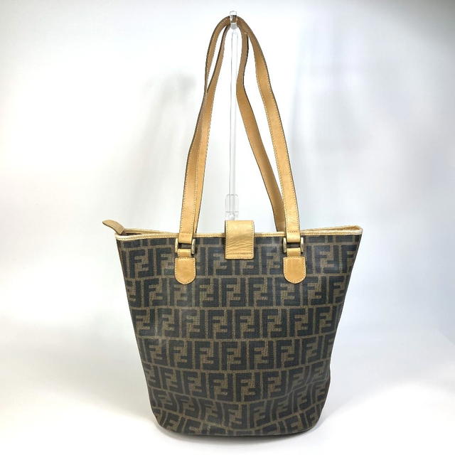 Fendi FENDI Zucca pattern Bucket type Tote Bag PVC/Leather Brown - view 2