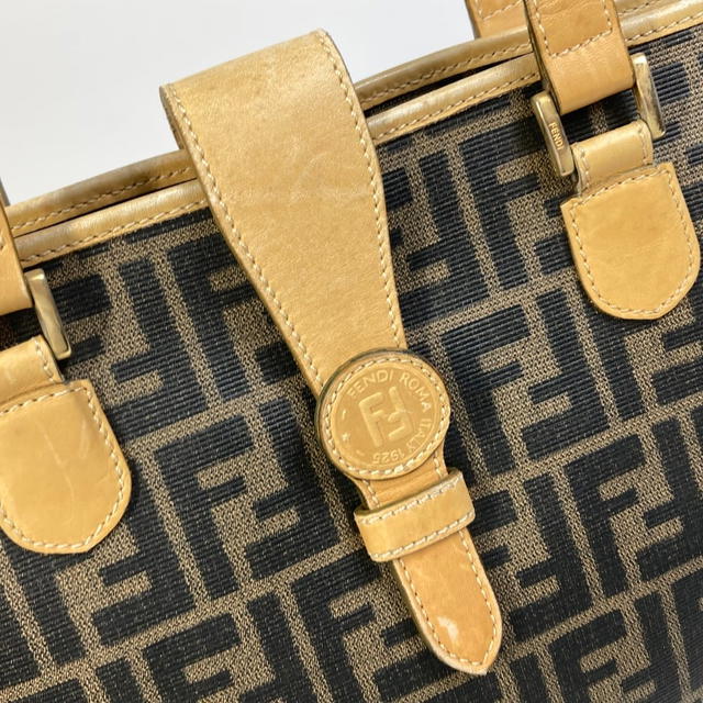 Fendi FENDI Zucca pattern Bucket type Tote Bag PVC/Leather Brown - view 4