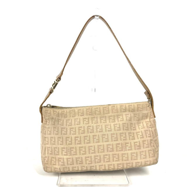 Fendi FENDI Zucchino Zucca logo bag Shoulder Bag Leather/Canvas Beige - view 3