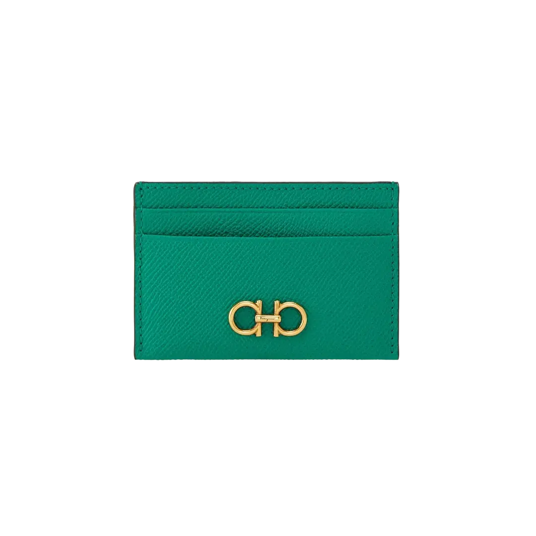 Ferragamo Ferragamo Gancini Credit Card Holder Emerald