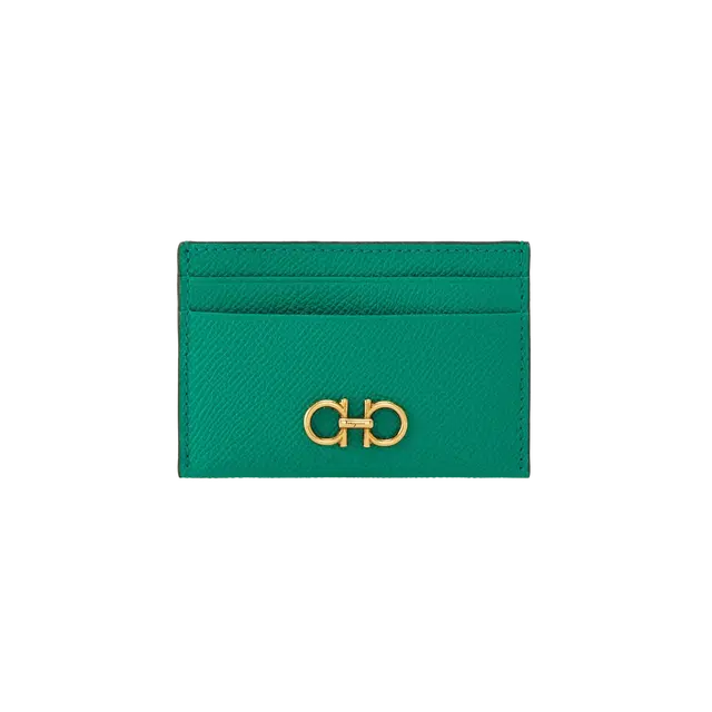 Ferragamo Ferragamo Gancini Credit Card Holder Emerald - view 1