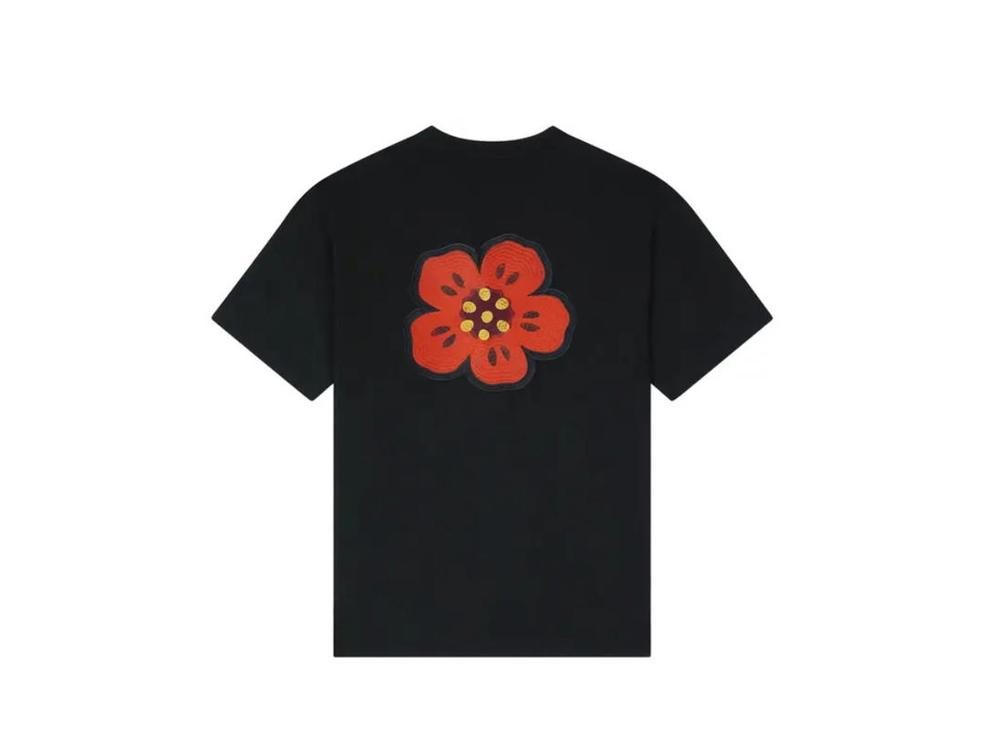 Kenzo Kenzo Gots Boke Flower Embroidered Oversize T-Shirt Black