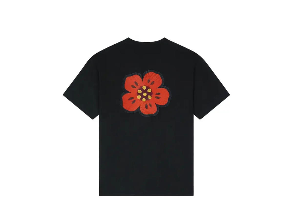 Kenzo Kenzo Gots Boke Flower Embroidered Oversize T-Shirt Black