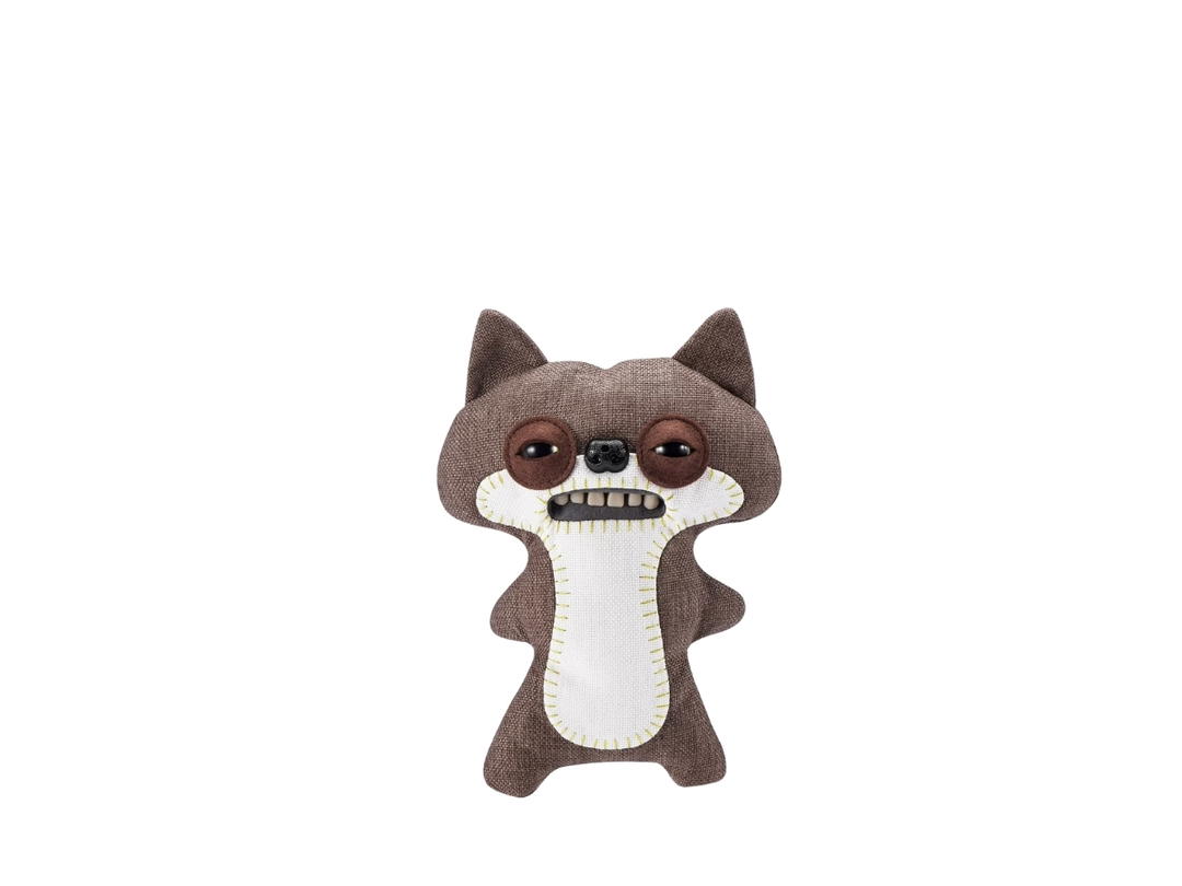 Fuggler (เช็คการ์ด) Suspicious Fox Fart Face 9-Inch Soft Plush Funny Ugly Monster Stuffed Animal Toy