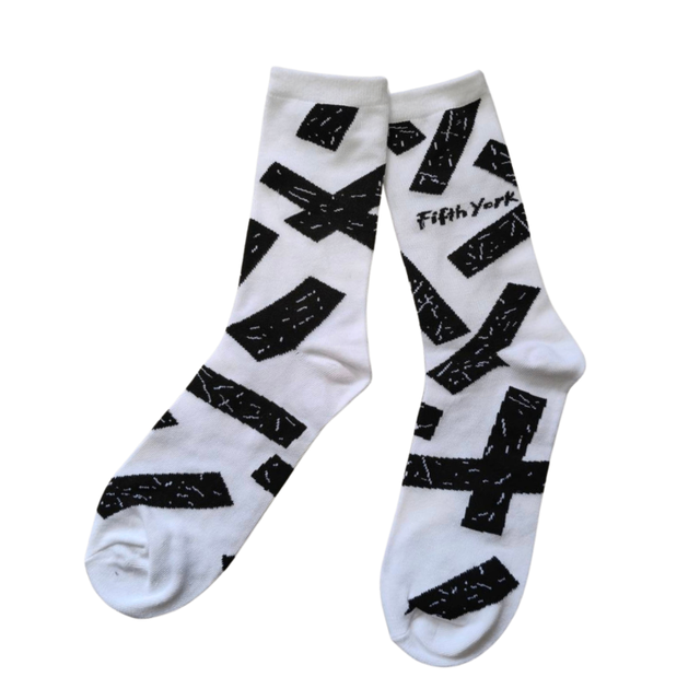 Fifth York Fifth York “X-Patch” Street Socks White Edition - view 3