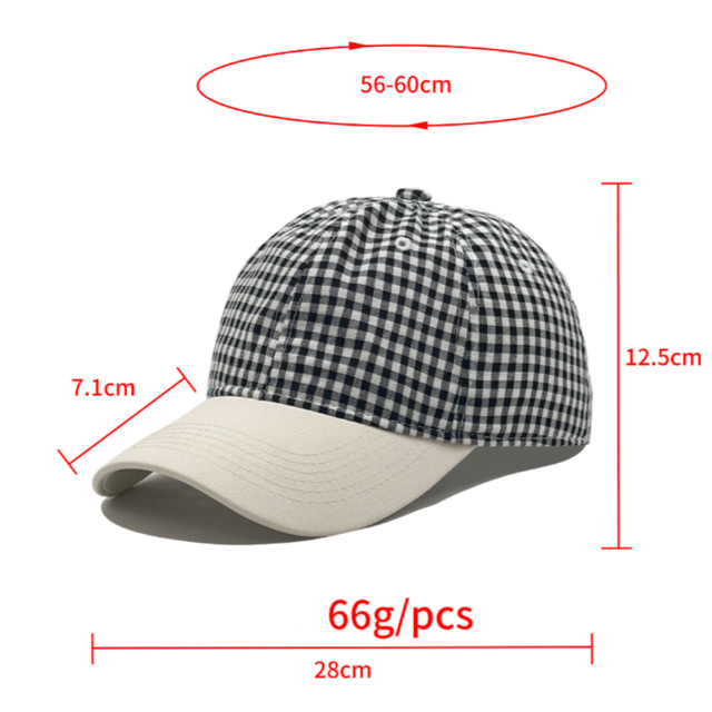 Fifth York Fifth York Cap Gingham Two-Tone Baseball Grey - view 2