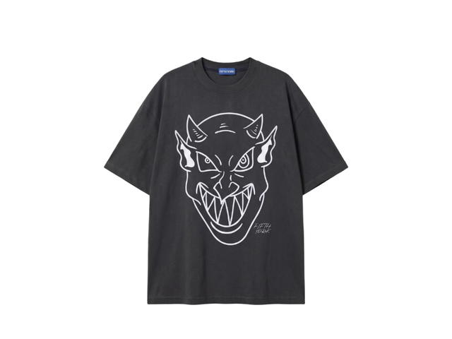 Fifth York Fifth York Devil Face Oversize Tee Blackish Grey - view 1
