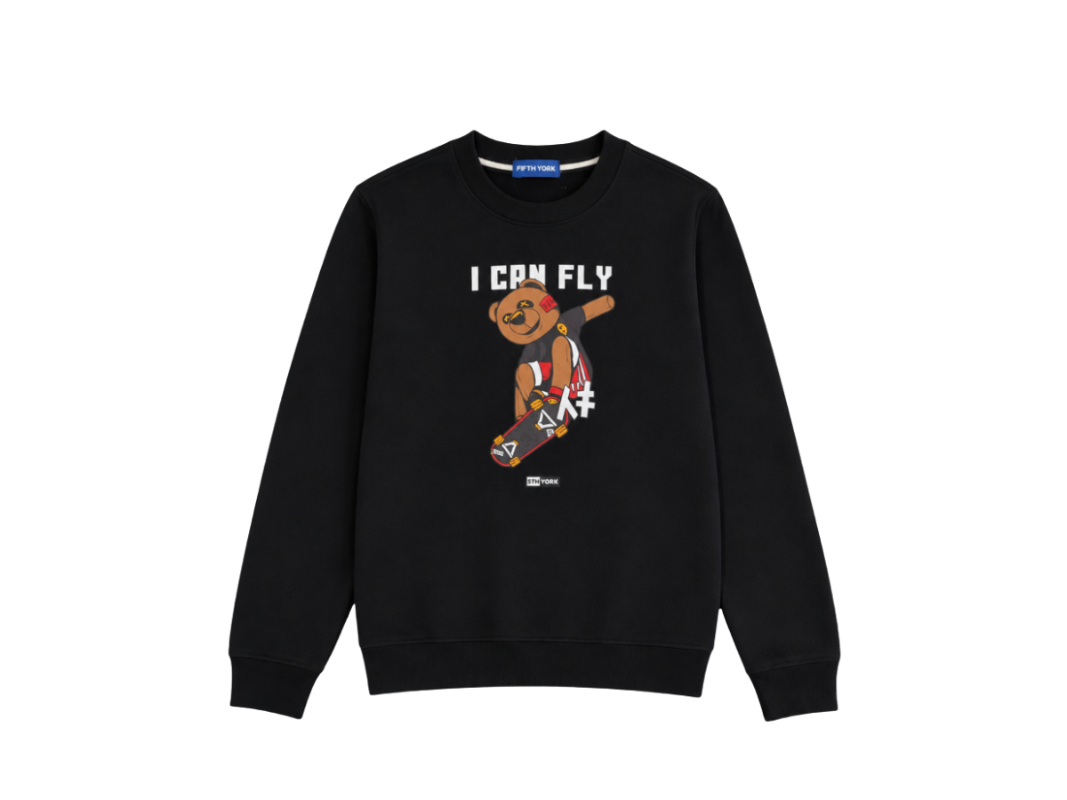 Fifth York Fifth York Kids Shirts Skater Bear Graphic Crewneck Sweatshirt 