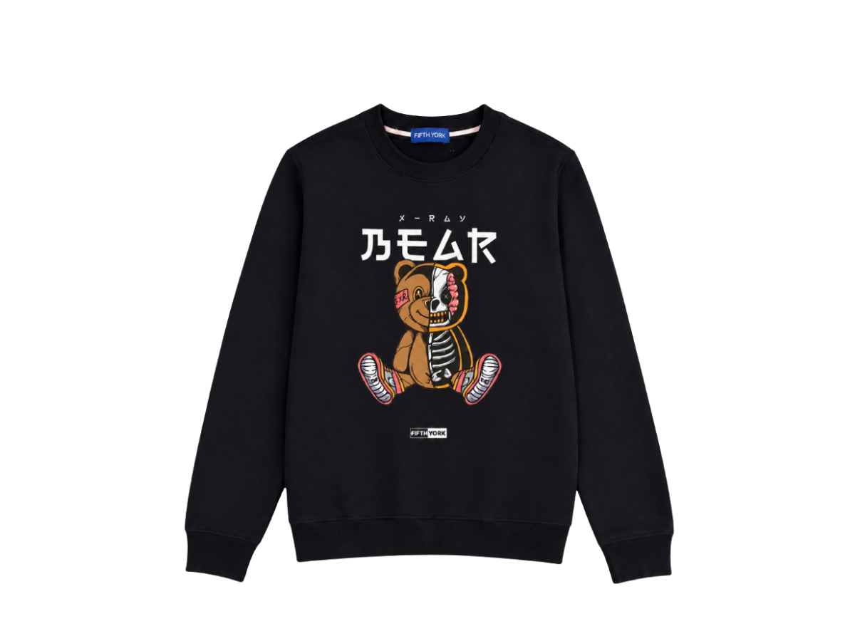 Fifth York Fifth York Kids Shirts X-Ray Cyber Bear Graphic Crewneck Sweatshirt