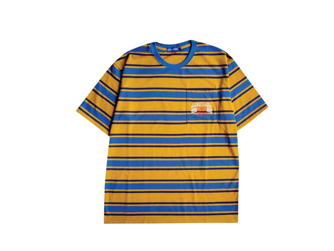 Fifth York Fifth York Striped Tshirt Blue Yellow