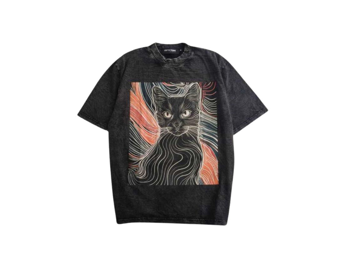 Fifth York Fifth York Vintage Fade T shirt Cosmic Cat
