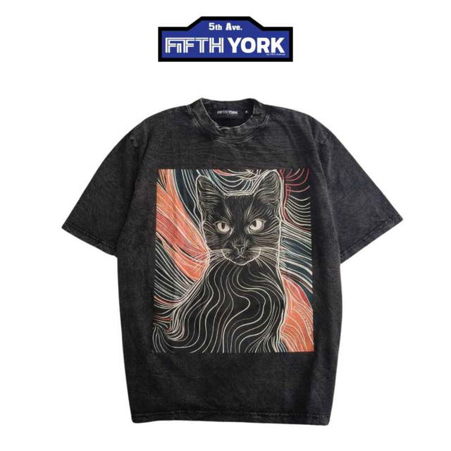 Fifth York Fifth York Vintage Fade T shirt Cosmic Cat - view 2