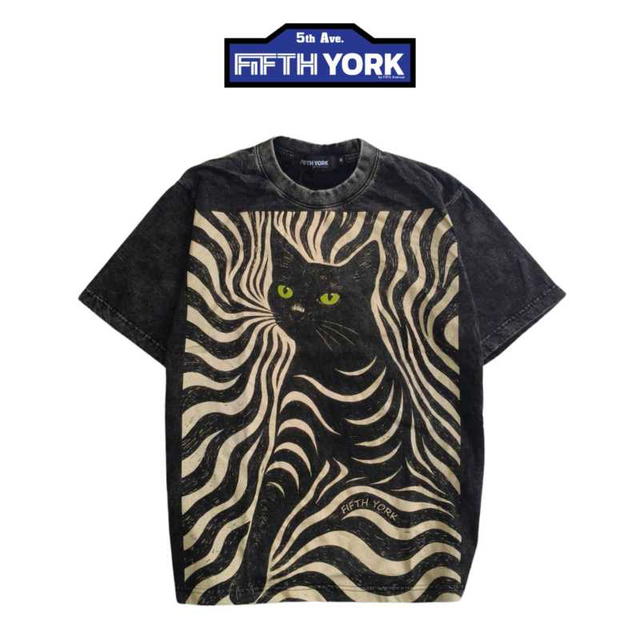 Fifth York Fifth York Vintage Fade T shirt Vortex cat - view 2