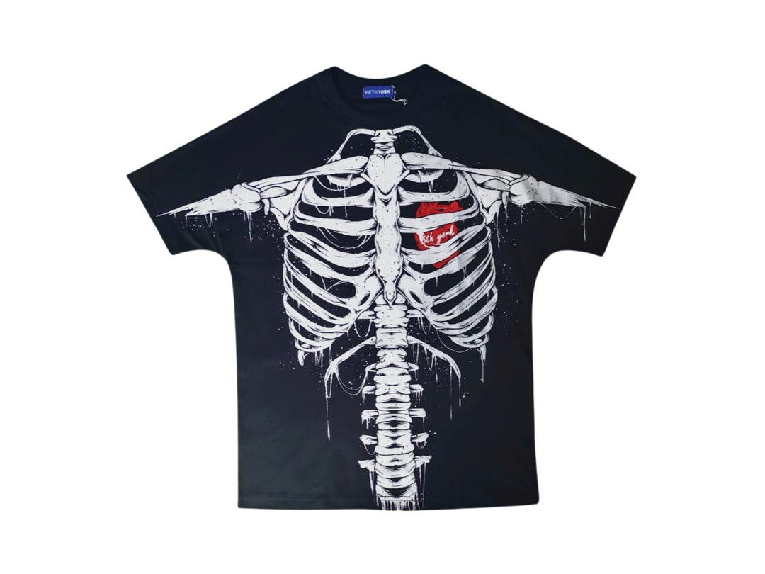 Fifth York FifthYork Overprint Skeleton Design Black