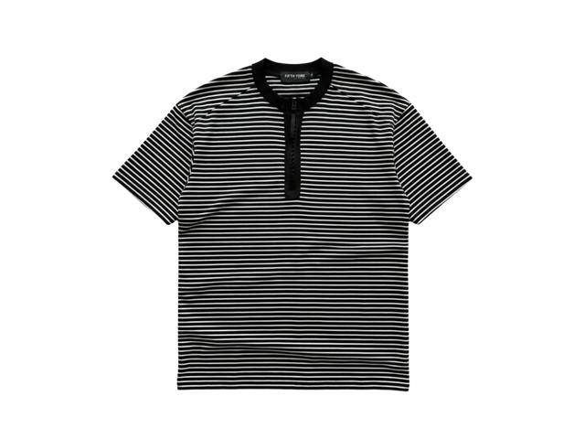 Fifth York FifthYork Oversized T-shirt Premium Zip Collar Black White - view 1