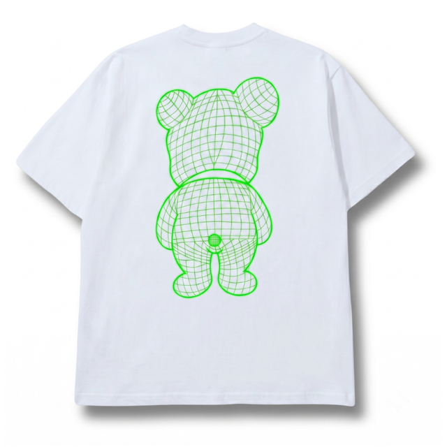 Fifth York FifthYork T-shirt Bear 3D Collection White Green - view 2