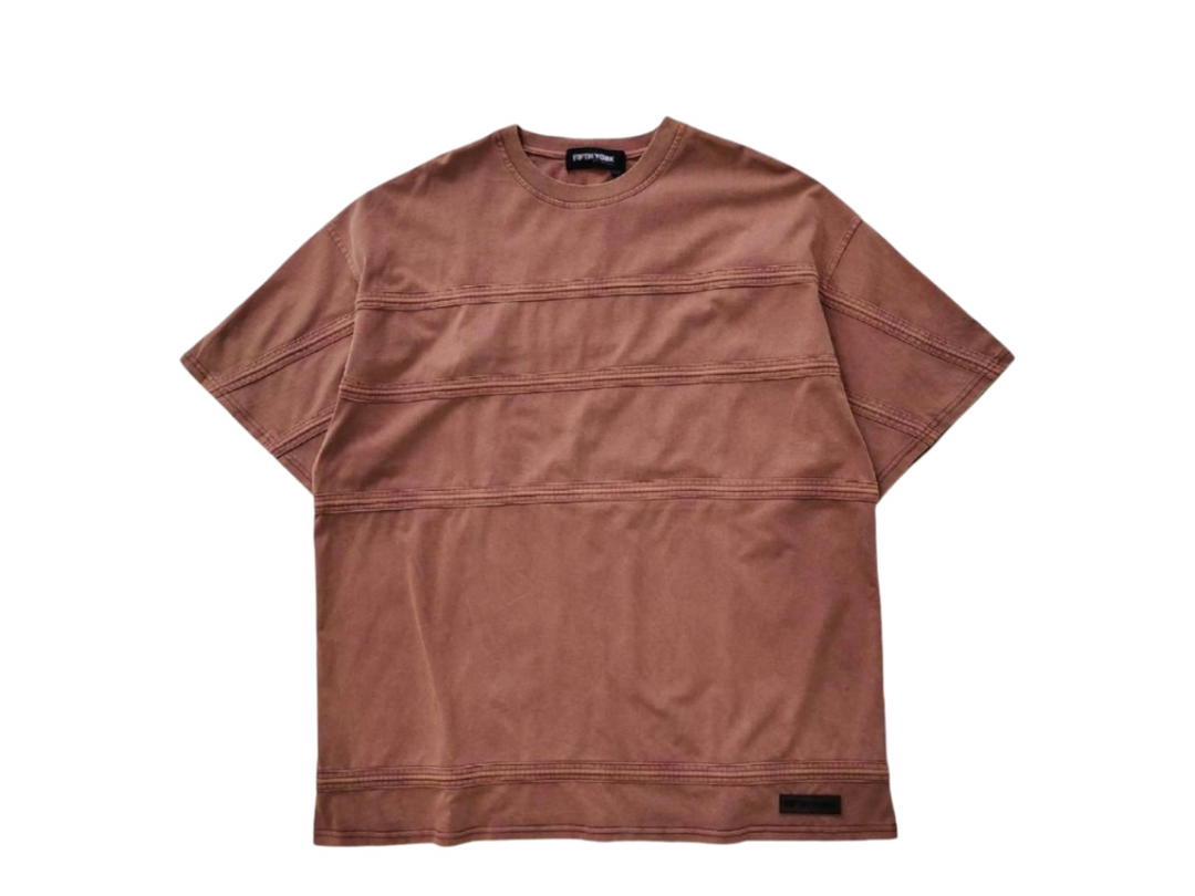 Fifth York FithYork Premium Line Art Street Oversized T-Shirt Brown