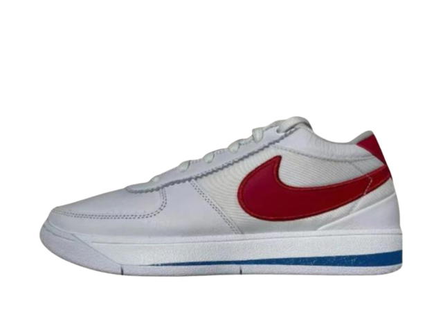 Nike Nike Book 1 Anti Slip Wear Resistant Low Top Basketball Shoes Men's White Red - view 2