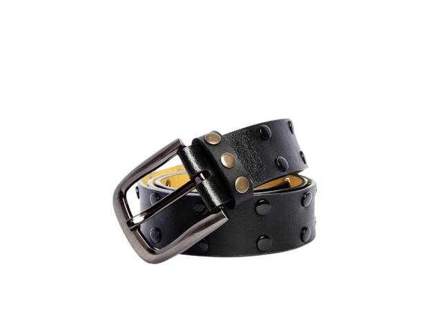 Flaxship Black Studded Belt - view 1
