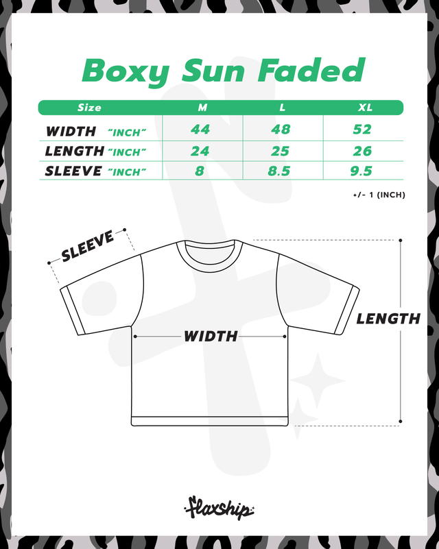 Flaxship Boxy fit tee sun faded เสื้อยืดทรงบ๊อกซี่ฟิต - view 5