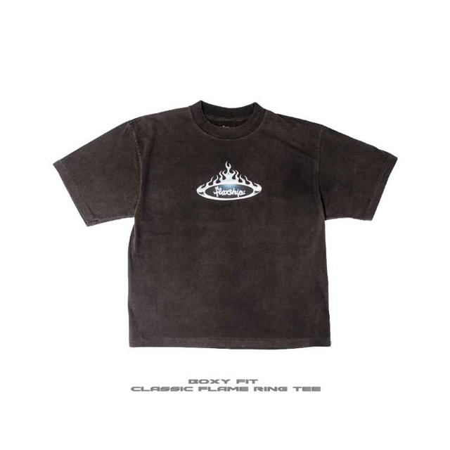 Flaxship Flaxship Boxy fit classic Flame ring tee - view 2