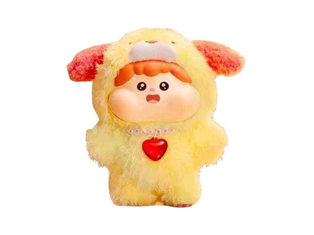 Beco-fun (เช็คการ์ด) Fluffy Meatball Vinyl Pendant Blind Box Yellow Dog