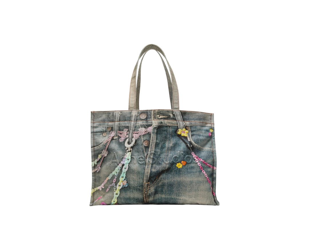 Acne Studios Acne Studios Logo Shoulder Tote Bag Denim
