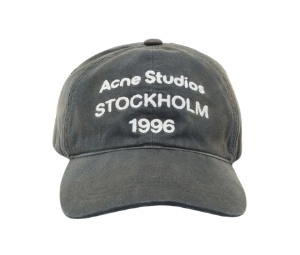 Buy Acne Studios Logo Cap Faded Black at Sasom – Authentic and Ready to Ship