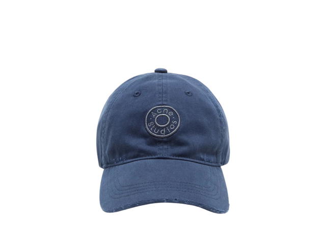 Acne Studios Acne Studios Distressed Logo Cap Dark Navy - view 1
