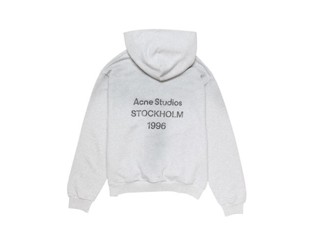 Acne Studios Acne Studios Logo Hooded Sweater Pale Grey Melange - view 1