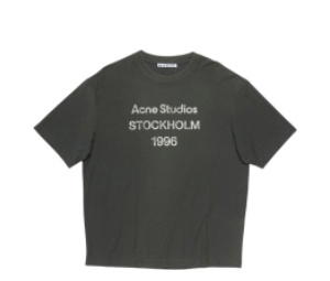 Buy Acne Studios Relaxed Fit Logo T-Shirt Faded Black (Women's/Men's) at Sasom – Authentic and Ready to Ship